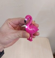 Sesli Işıklı Flamingo Anahtarlık