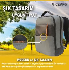 NPO Business Elite 16'' Notebook Sırt Çantası-Gri