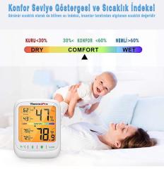 ThermoPro TP359 Akıllı İç Mekan  Isı ve Nem Ölçer Termometre