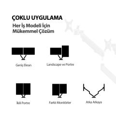 NPO STD7080S 10''-27'' Amortisörlü VESA Monitör Tutucu Çift Kol