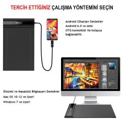 Veikk S640 6 x 4'' 8192 Levels 5080 LPI Grafik Tablet + Kalem