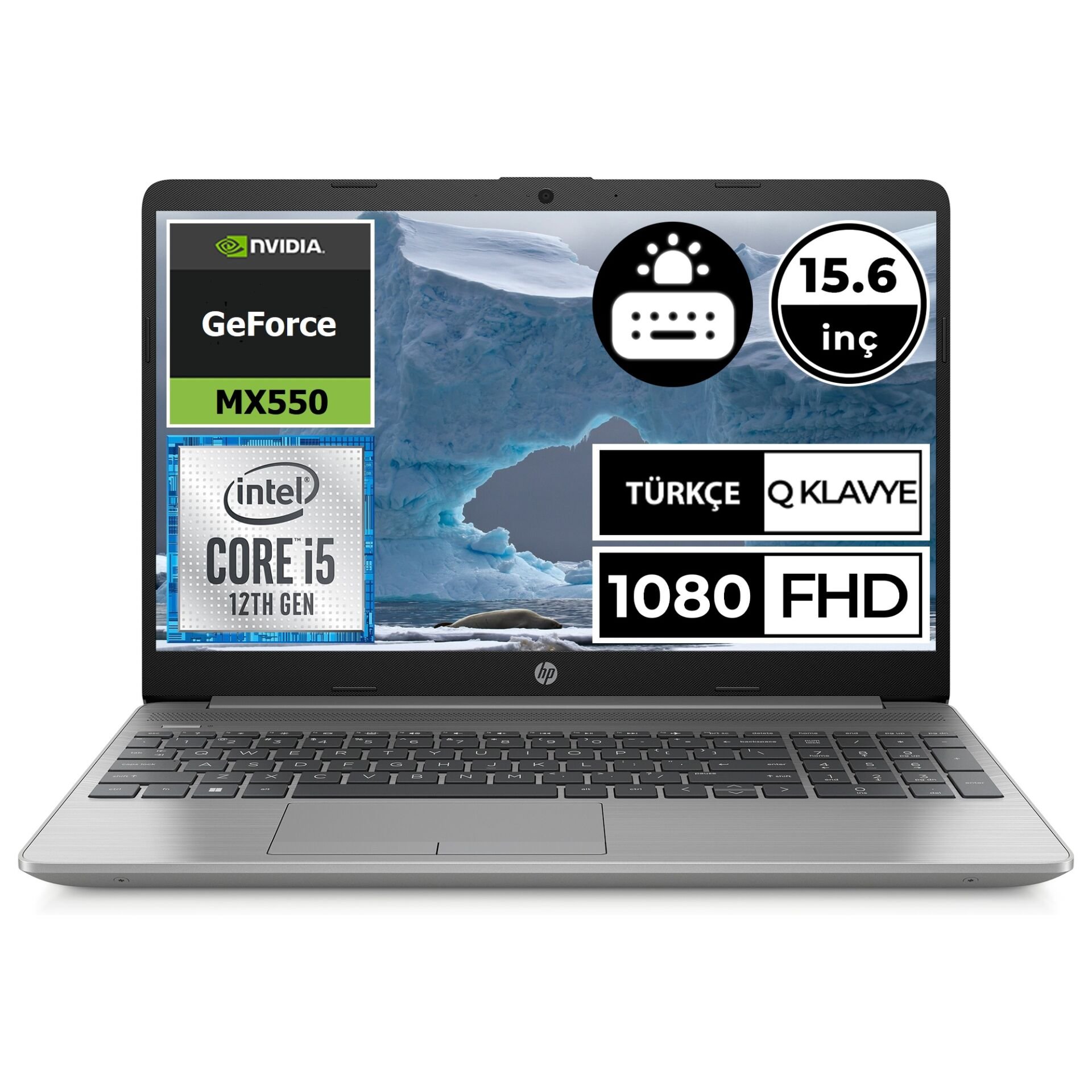 HP 250 G9 i5-1235U 32GB 1TBSSD MX550 15.6'' FullHD FreeDOS Taşınabilir Bilgisayar 6Q8M7ES06