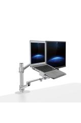 NPO STD7090S 10''-27'' Notebook Stand ve Amortisörsüz Vesa Monitör Tutucu Kol Gümüş