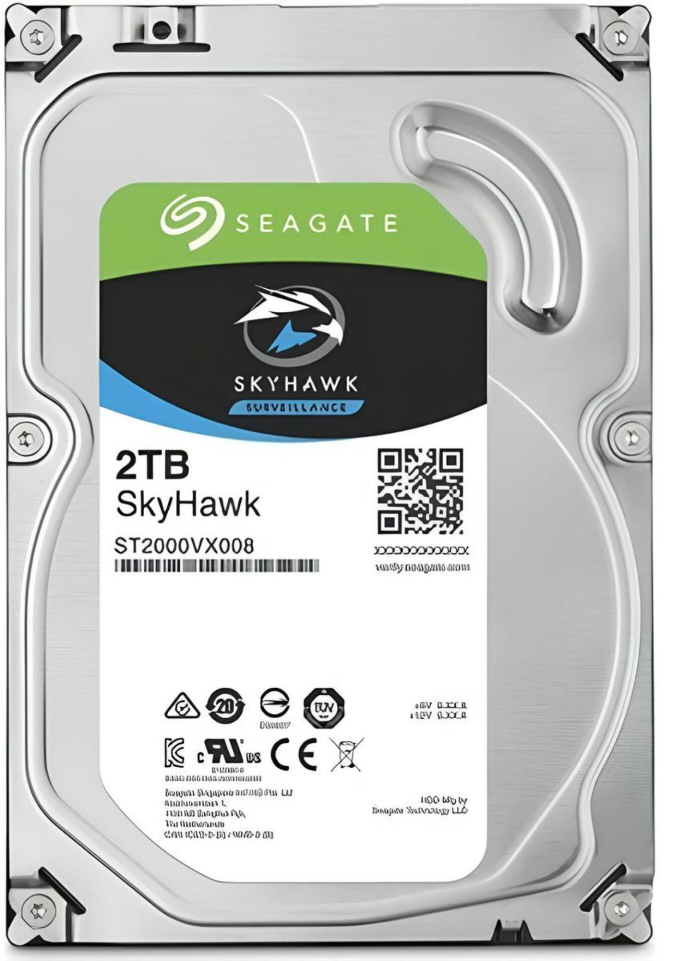 SEAGATE ST2000VX015 SKYHAWK 3.5 2TB 5900rpm 256mb SATA 7/24 Harddisk