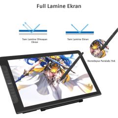 Veikk VK2200Pro 21.5'' IPS FullHD Tam Lamine Ekran, 8 Kısayol,2 Scroll Tuşlu Sağ/Sol El Grafik Tablet