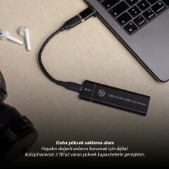 NPO DK02 NVMe M.2 900/1000Mb/s 512GB USB-A/Type-C Kablolu Taşınabilir Harici SSD