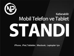NPO STD20122G Alüminyum Ayarlanabilir Tablet ve Telefon Tutucu Stand Koyu Gri