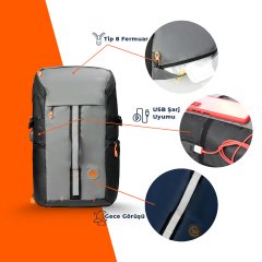 NPO Adventure Sport 16'' 25lt Smart Sırt/Notebook Sırt Çantası-Turuncu