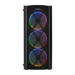 EVEREST FLAT MESH Powersız Siyah Temper Camlı Mid Tower ATX Kasa