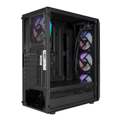 EVEREST FLAT MESH Powersız Siyah Temper Camlı Mid Tower ATX Kasa