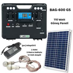 NPO Power Bag BAG-600GS 600 Watt Çanta Tip Güneş Panelli Siyah Güç Ünitesi