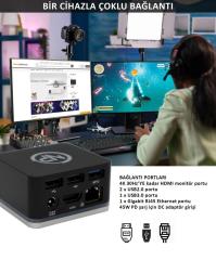 NPO TCD-101 Mac Uyumlu  4k HDMI 3xUSB 45w PD Mini Docking Station