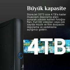 Transcend TS4TSJ35T3 4TB 3.5'' USB 3.1 StoreJet 35T3 Taşınabilir Disk