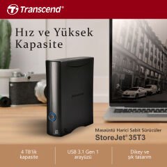 Transcend TS4TSJ35T3 4TB 3.5'' USB 3.1 StoreJet 35T3 Taşınabilir Disk