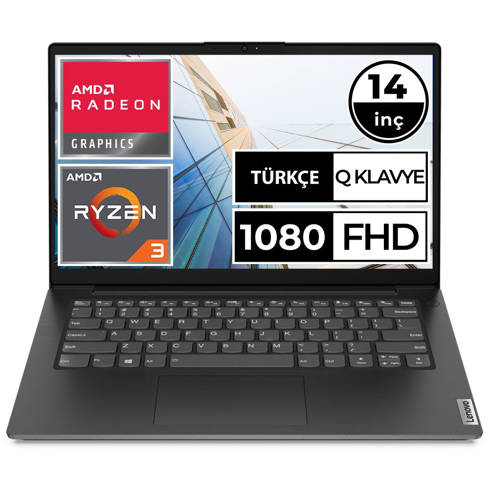 Lenovo V14 82KC000QTX01 Ryzen3 5300U 4GB 256SSD 14'' FullHD FreeDOS Taşınabilir Bilgisayar