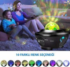 Zenon Smart Starry Projektör Light-Blth+Müzik+7Farklı Ambians