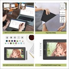 Veikk VK1200V2 8192 Levels 11.6'' IPS HD Grafik Tablet + Kalem