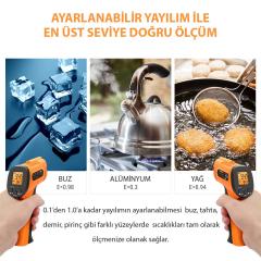 ThermoPro TP30 Endüstriyel Kızılötesi Katı-Sıvı Sıcaklık Ölçer