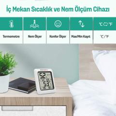 ThermoPro TP50 Termometre İç Mekan Dijital Isı ve Nem Ölçer