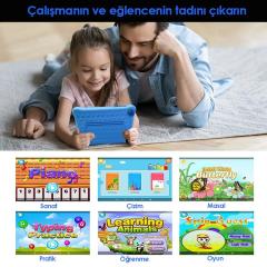 NPO RS407 2GB 32GB Android.11 8'' IPS Ekran, A133 1.6GHz, Antişok Çocuk Tableti(Kids Tablet)-Mavi