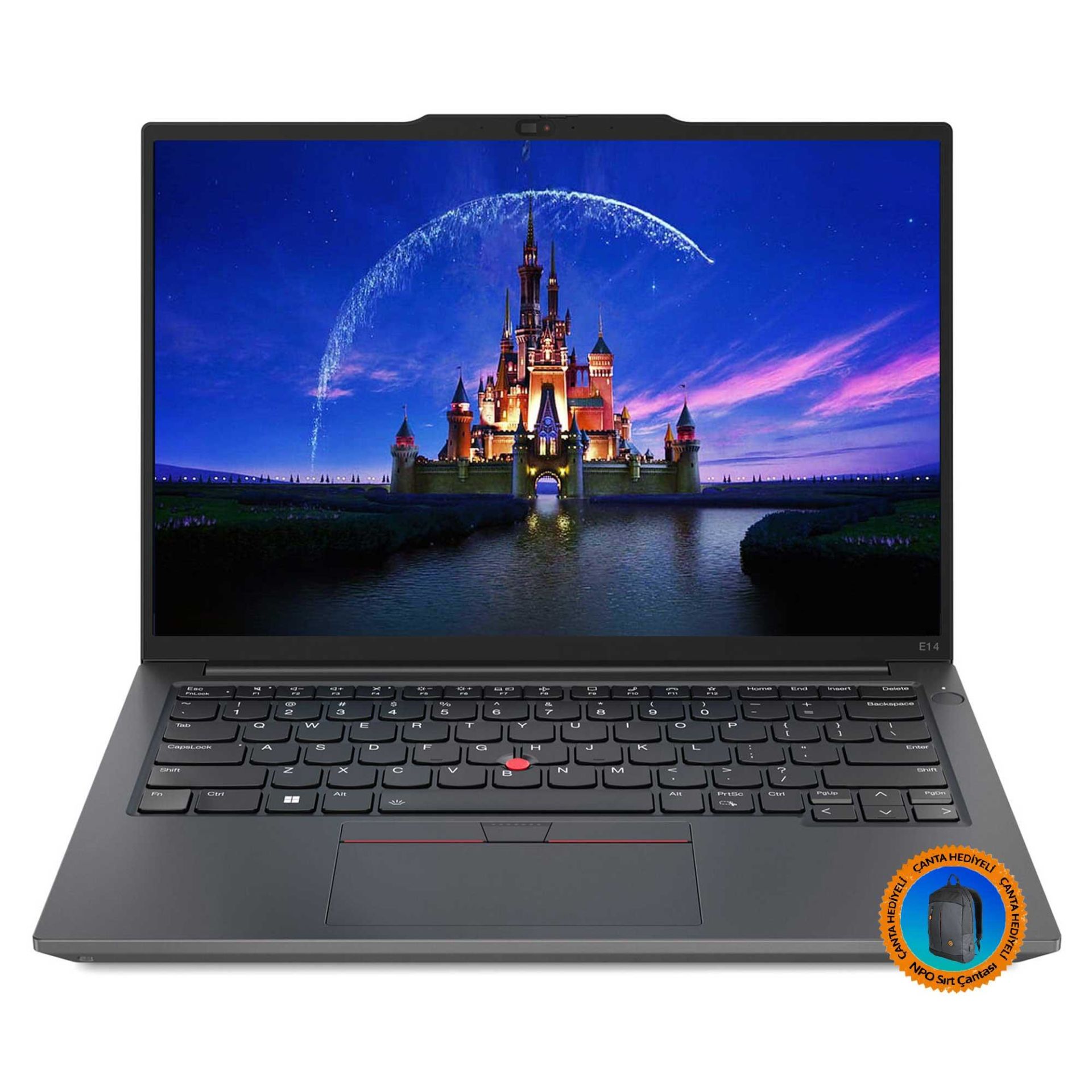 Lenovo E14 21JK0006TX08 i7-1355U 40GB 512SSD+1TBSSD 14'' FullHD+ FreeDOS Taşınabilir Bilgisayar-CNT009