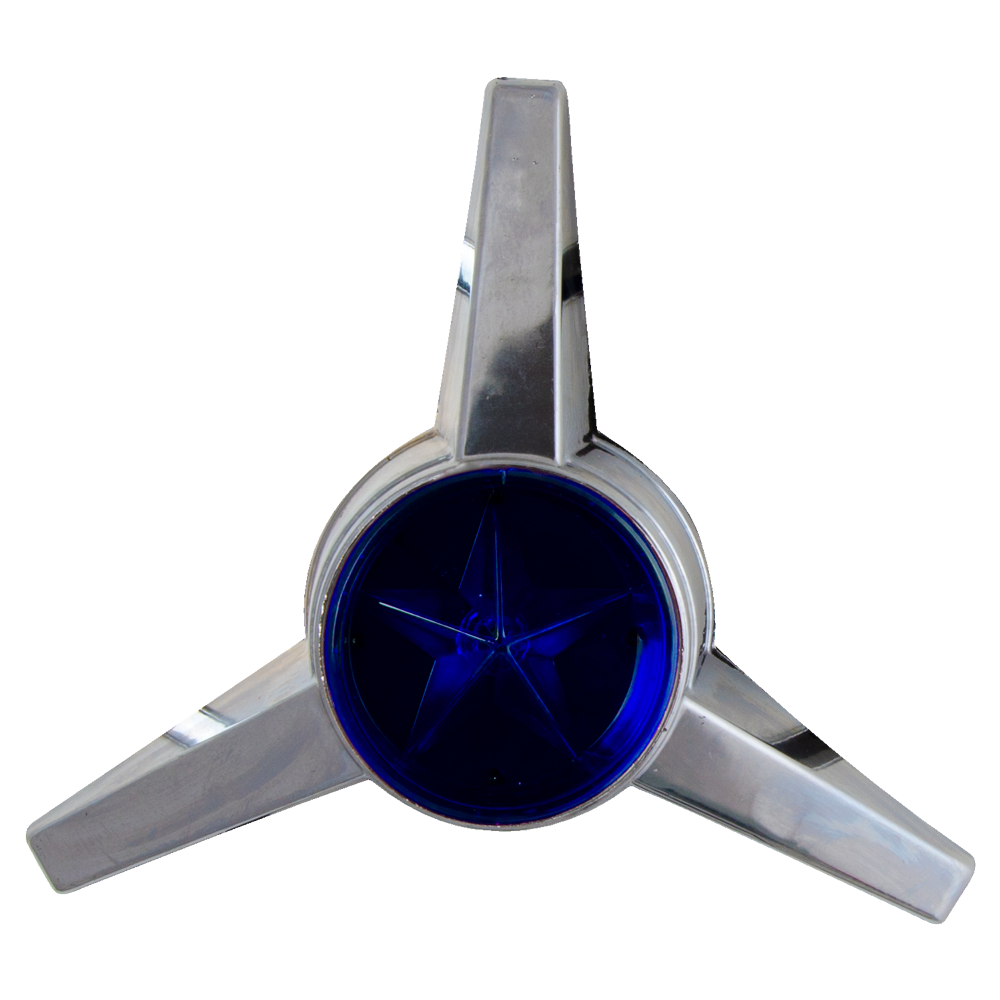Klasik Model Orta Boy Fırfır Mavi Yıldız Krom ( 1 Adet )