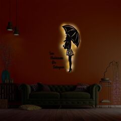 Veraart Işıklı Kişiselleştirilebilir Kadın Temalı Tablo Edna Dekoratif Gece Lambası 100 cm
