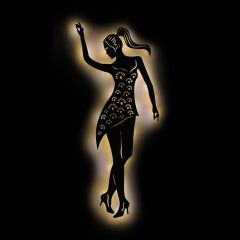 Veraart Işıklı Dans Temalı Tablo Helen Dekoratif Gece Lambası 100 cm