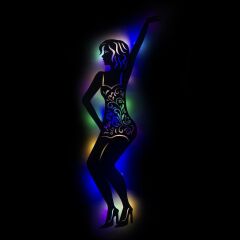 Veraart Işıklı Dans Temalı Tablo Aidan Dekoratif Gece Lambası 85 cm