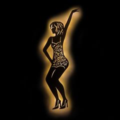 Veraart Işıklı Dans Temalı Tablo Aidan Dekoratif Gece Lambası 100 cm