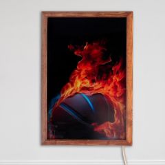 Veraart Işıklı Pleksi Basketbol Temalı Sürpriz Tablo NBA Dekoratif Ayaklı Biblo