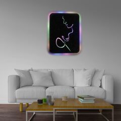 Veraart Işıklı Kişiselleştirilebilir Çift Temalı Tablo Vivian Dekoratif Gece Lambası 80 cm