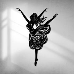 Veraart Işıklı Kadın ve Dans Temalı Tablo Alina Balerin Dekoratif Tablo Gece Lambası 80 cm