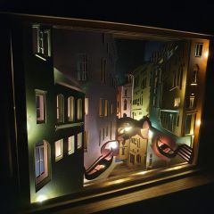 Veraart Özel Tasarım 11 Katmanlı Ahşap Dekoratif Venedik Gece Lambası