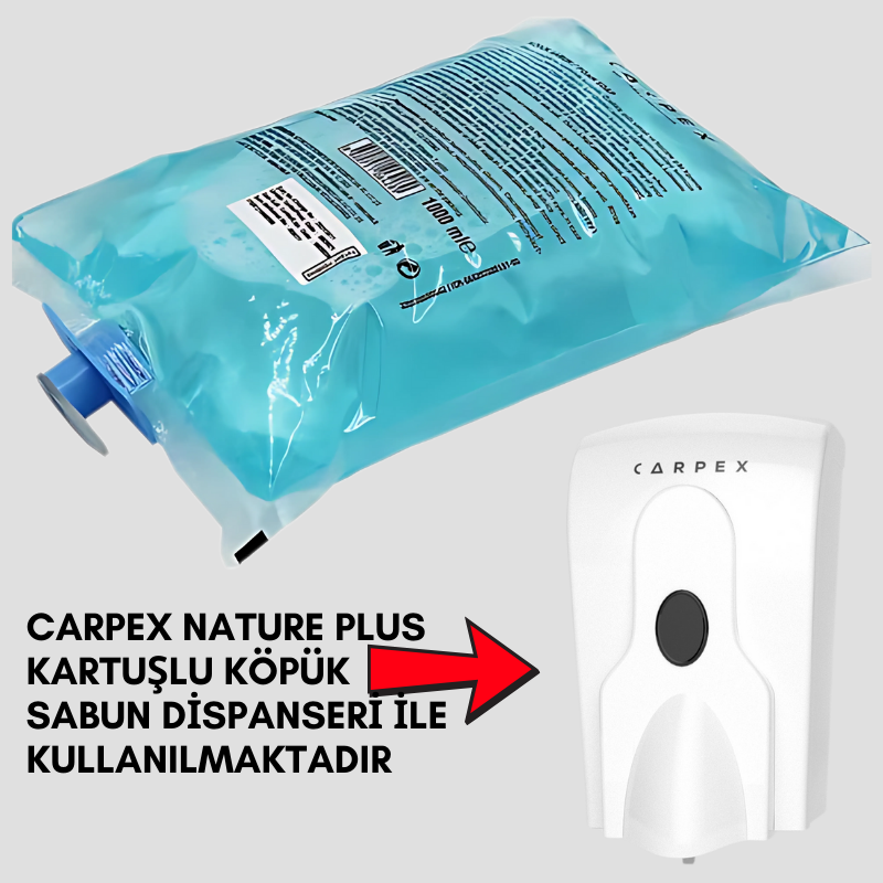 CARPEX NATURE MANUEL PLUS KÖPÜK SABUN KARTUŞU 1000 ML.x 4 ADET