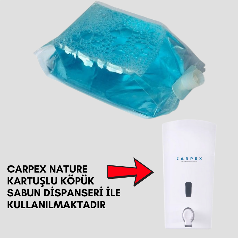 CARPEX NATURE MANUEL KÖPÜK SABUN KARTUŞU 1000 ML.x 16 ADET