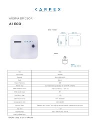 CARPEX A1 ECO GENİŞ ALAN KOKU MAKİNESİ