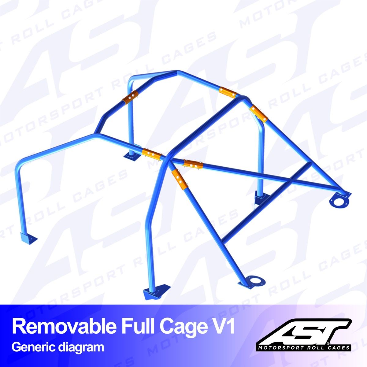 Roll Cage CITROËN AX (Phase 1/2) 5-door Hatchback REMOVABLE FULL CAGE V1