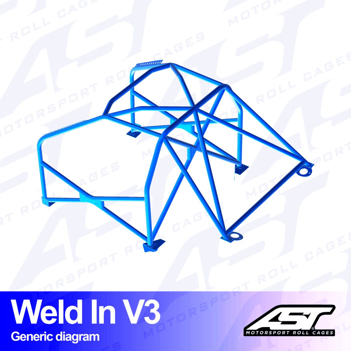 Roll Cage CITROËN AX (Phase 1/2) 5-door Hatchback WELD IN V3