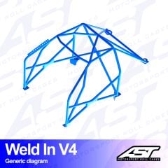 Roll Cage NISSAN Micra (K11) 5-door Hatchback WELD IN V4