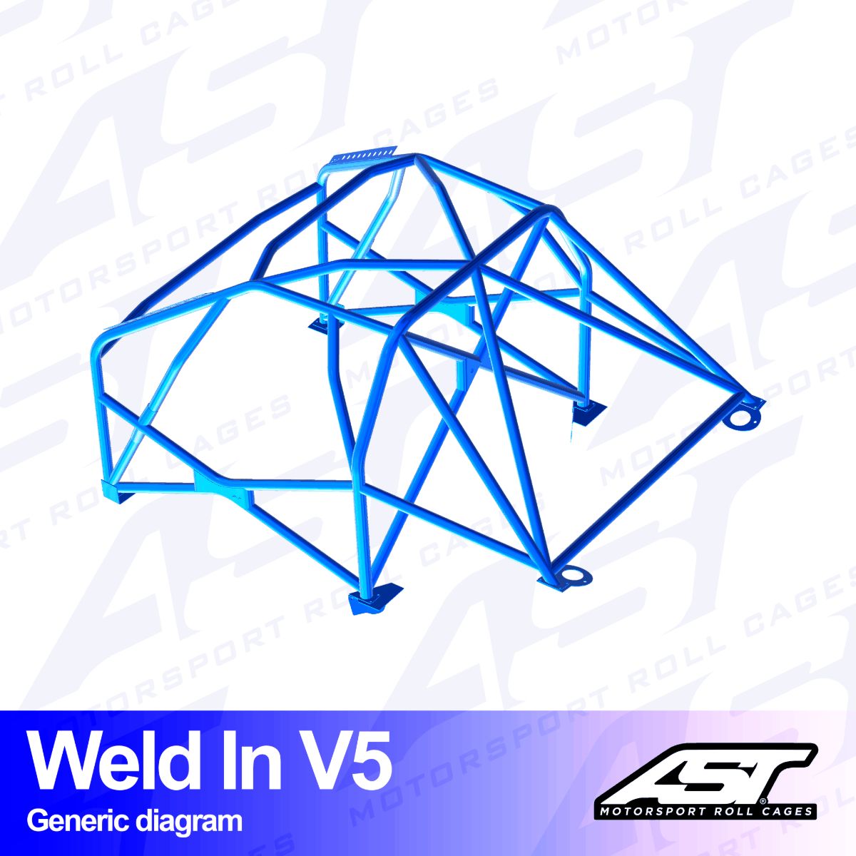 Roll Cage PEUGEOT 106 (Phase 1/2) 5-door Hatchback WELD IN V5