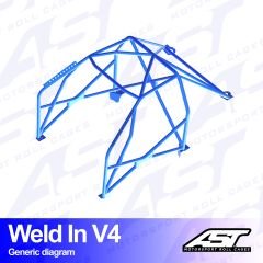 Roll Cage NISSAN Silvia (S13) 3-doors Hatchback WELD IN V4