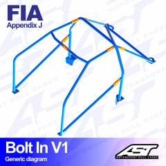 Roll Cage CITROËN AX (Phase 1/2 ) 3-doors Hatchback BOLT IN V1