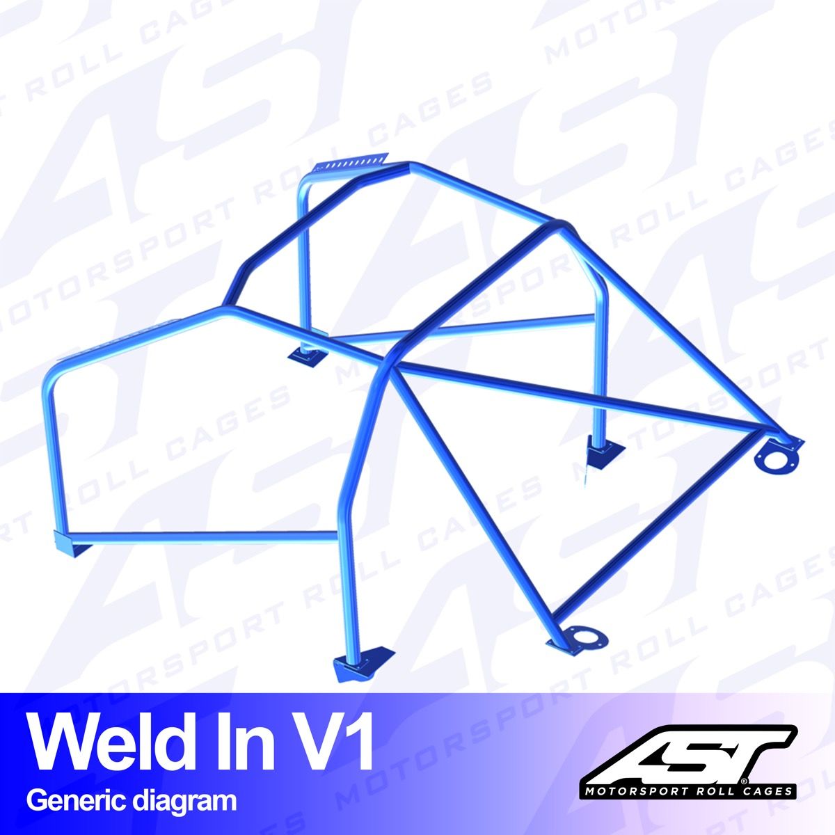 Roll Cage CITROËN C2 (Phase 1/2 ) 3-doors Hatchback WELD IN V1