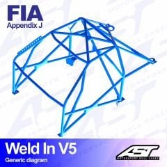 Roll Cage AUDI A4 / S4 (B5) 4-doors Sedan Quattro WELD IN V5