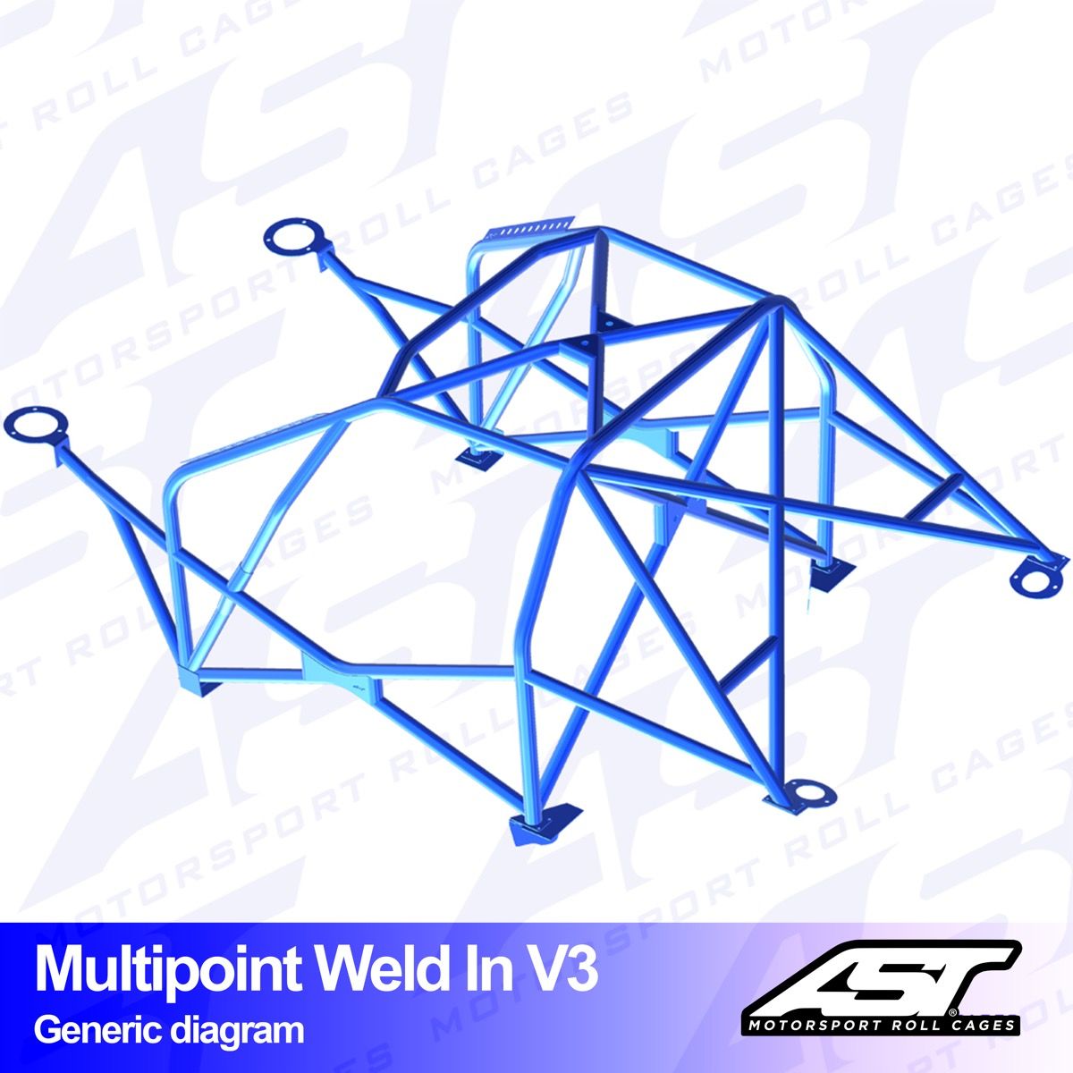 Roll Cage AUDI TT (8N) 3-doors Hatchback Quattro MULTIPOINT WELD IN V3