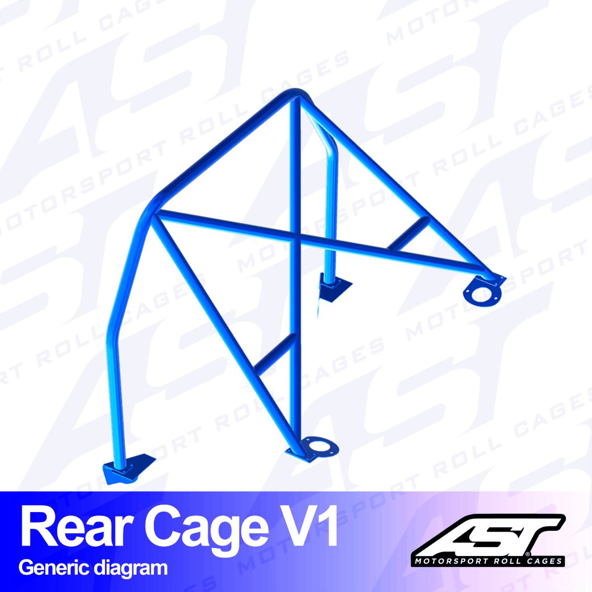 Roll Bar Renault R19 (Phase 1/2) 3-door Coupe REAR CAGE V1