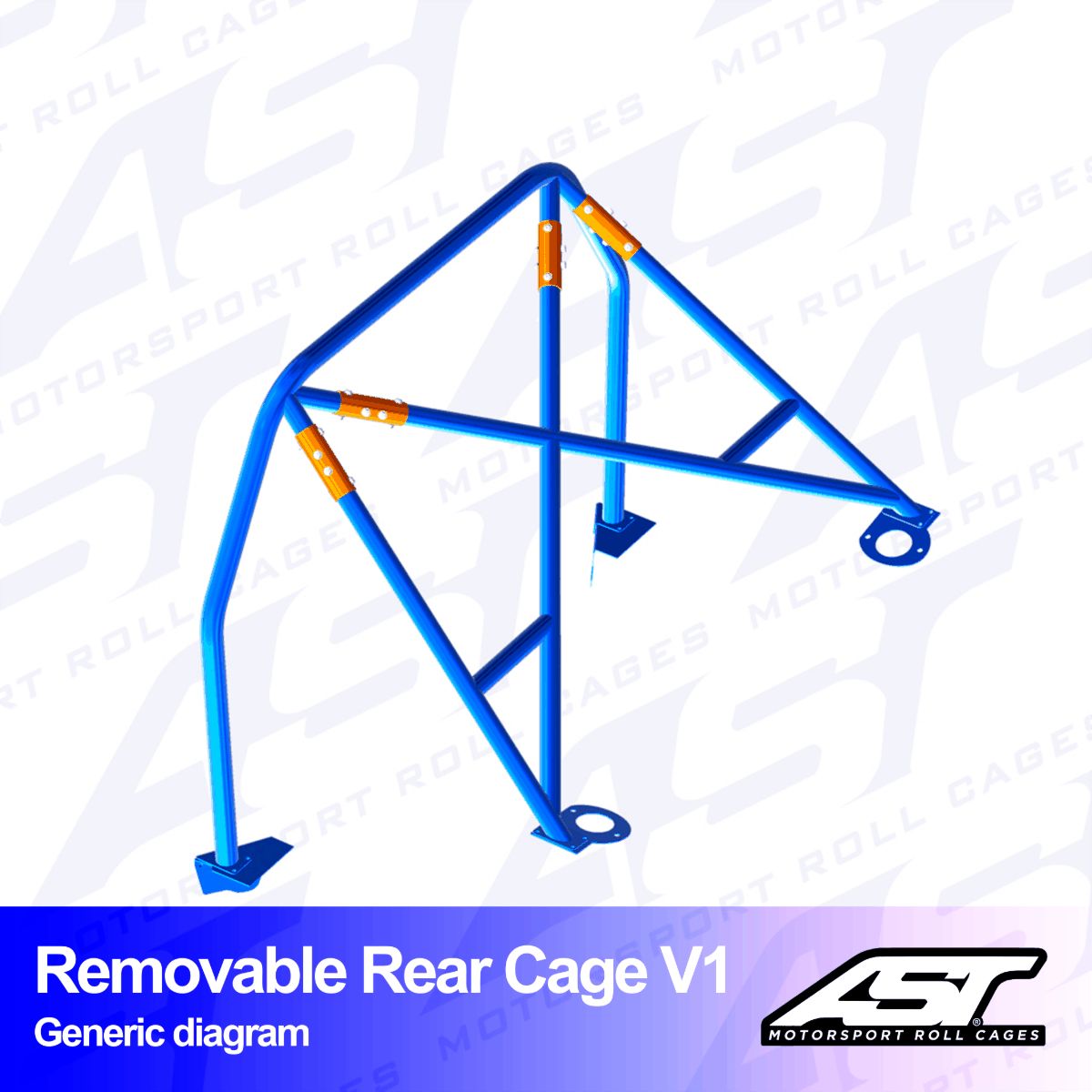 Roll Bar FORD Fiesta (Mk3) (GFJ) 3-doors Hatchback REMOVABLE REAR CAGE V1