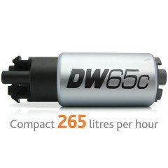 FUEL PUMP DW65C DEATSCHWERKS (265LPH), UNIVERSAL INSTALL KIT 9-1000 WITH MOUNTING CLIPS