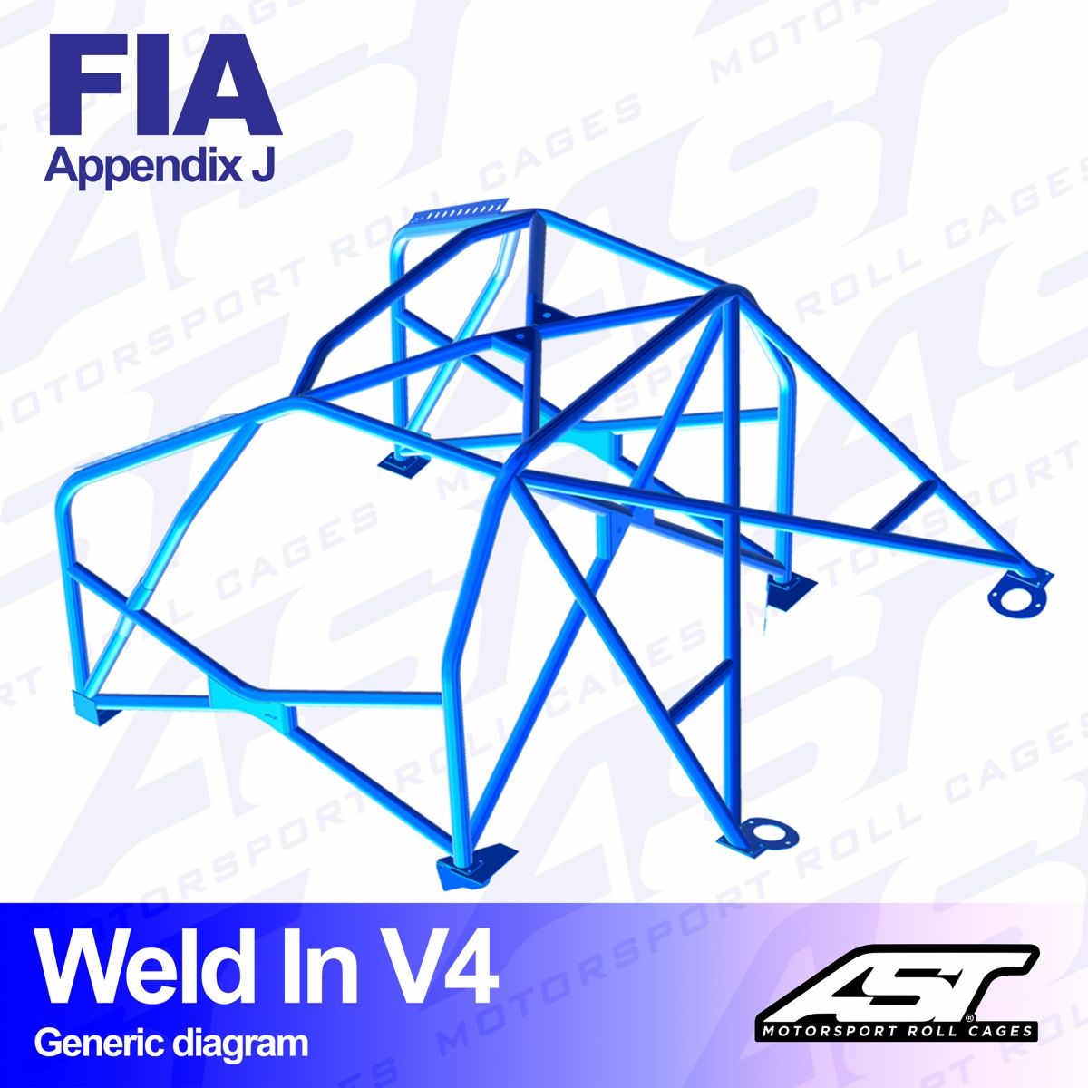 Roll Cage HONDA Civic (EF/ED/EE) 3-doors Hatchback WELD IN V4